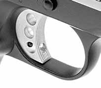MEMORY PAD LIGHTWEIGHT DELTA HAMMER LOWERED & FLARED EJECTION PORT LOW PROFILE COMBAT REAR STEEL SIGHTS EXTENDED AMBIDEXTROUS THUMB SAFETY REAR ONLY SLIDE SERRATIONS