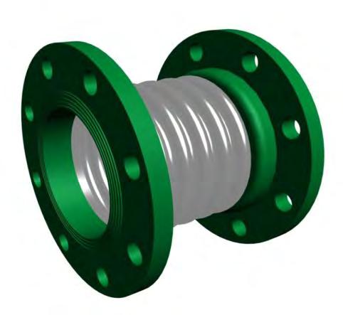 Metallic Expansion Joint: Simple The extremes of the bellow can be welded or flanged.