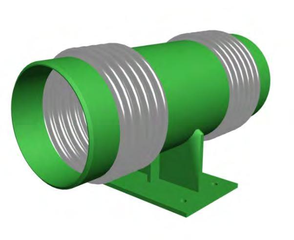 Metallic Expansion Joint: Duplex Made of two bellows joint by a central tube spool anchored at the center.