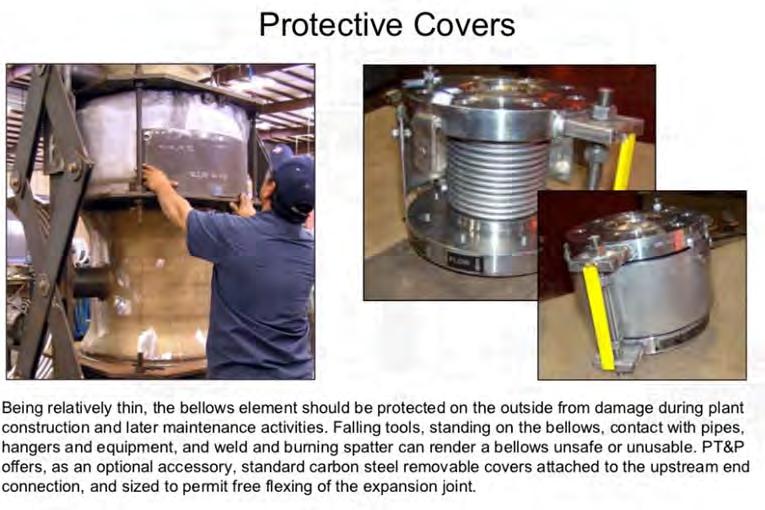 Expansion Joint Extra-heavy covers which could serve to impede the effect of a jet flow produced by a failure;
