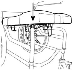 The seat provides 2 of fore and aft adjustment and readily locks in place for use and removal with quick-release clips.