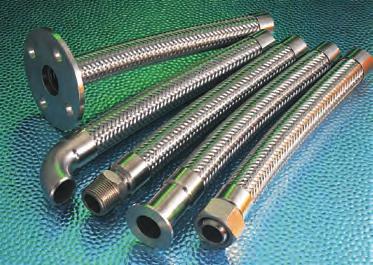 Working Pressure To suit specific Hose 321 / 316 Stainless Steel As required acc. to P.E.D. Temperature Rating client applictions Outer Braid 304 Stainless Steel 97/23/EC Max.