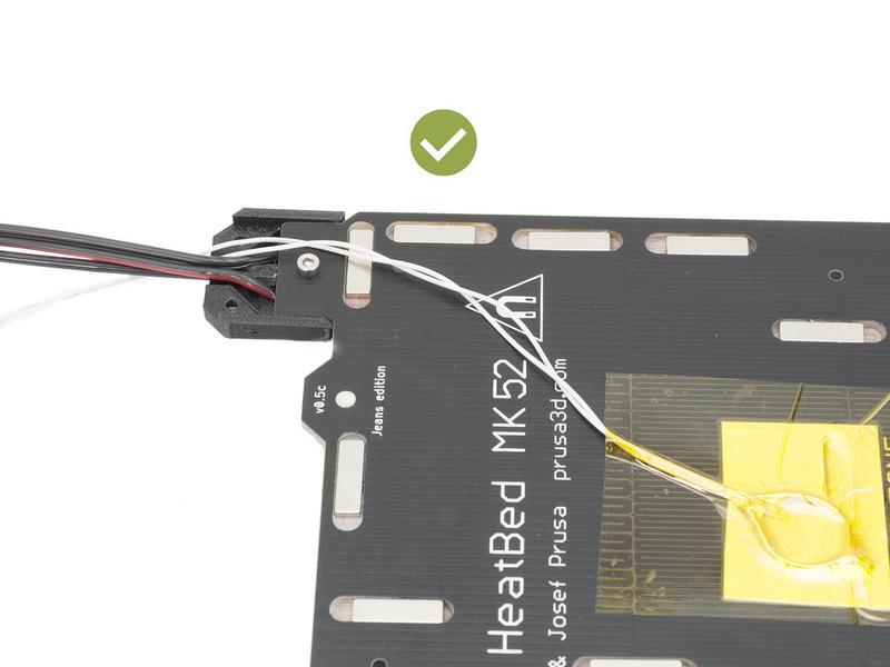 Step 8 Proper cable management (new design) Do not stretch the black/white thermistor cable,