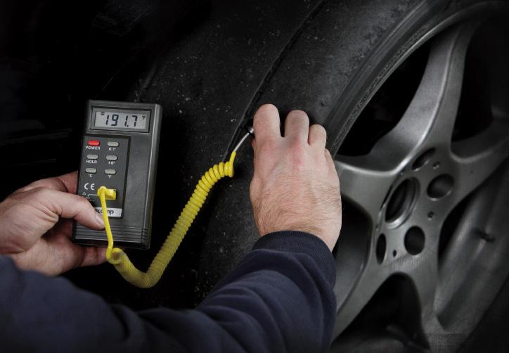 Taking readings before the tires have reached stable operating conditions is not recommended and may lead you to miss the proper setup.