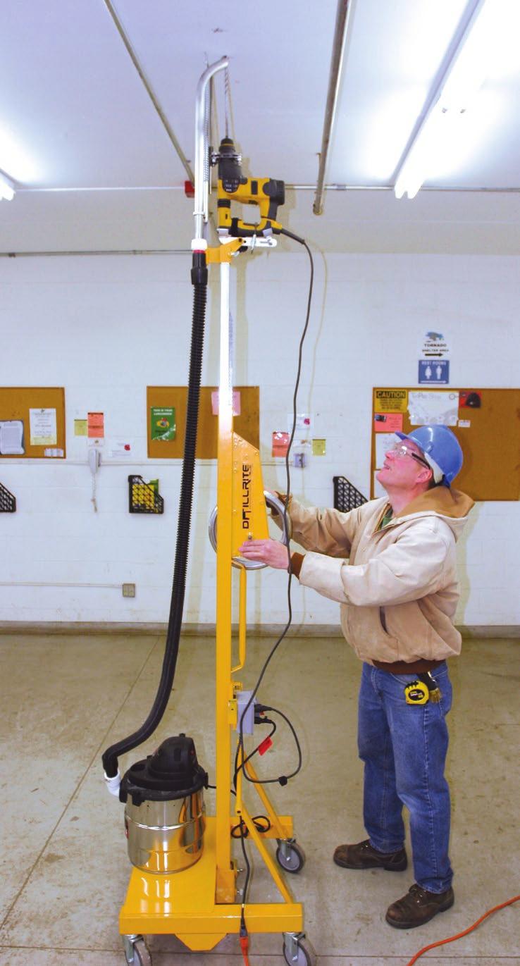 Telpro DrillRite Overhead Drill Press Everyone who does it will agree that overhead drilling into concrete is punishing work.