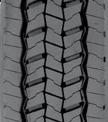 Open shoulder tread design provides excellent wet/dry traction, resists irregular wear and reduces stone retention.