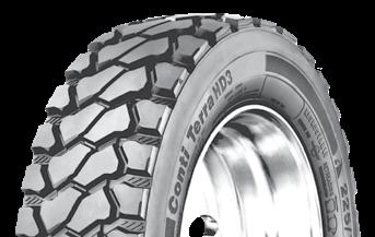 Technologically advanced cut/tear resistant tread compound to provide long removal miles. Circumferential protection rib engineered to withstand severe off road terrain.