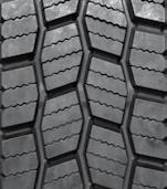 Directional tread design with more than 1,000 sipes provides excellent traction and lateral stability in 245 and 260 mm treads. B WTER 11R22.5* H 05230120000 27 75 19.6 41.9 11.6 13.0 8.25 12.