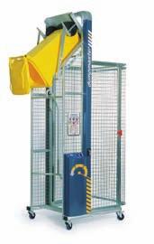 Bin Cradle: 120/240 litre bin cradle OPTIONS ILLUSTRATED IN PHOTO: Height: 1500mm tipping height Guarding: