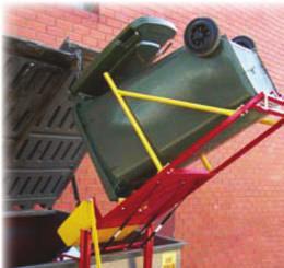 Lifta-Bin Model MCBIN A simple, safe and effective method of emptying wheelie bins into larger dump bins.