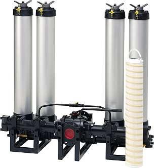 13 Eco eries Features & Benefits Features Modular filter system Duplex type systems with selecting valve Bypass assembly in the filter cover Large filtration area ir bleed valve Two indicator