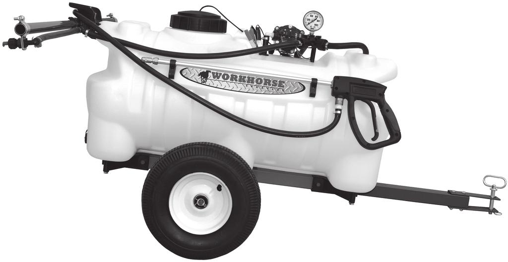 WORKHORSE S P R A Y E R S Assembly / Operation Instructions / Parts GALLON TRAILER SPRAYER by PSE, a Division of Green Leaf, Inc * This sprayer is designed to be towed behind a garden tractor.