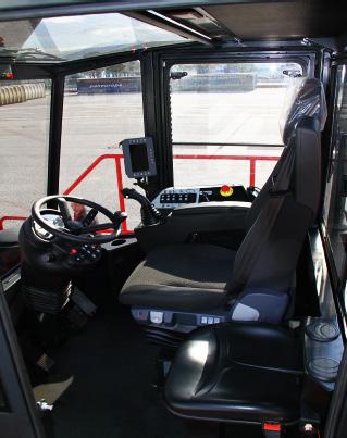 CABIN High Comfort with pneumatic and adjustable seat Alround great visibility