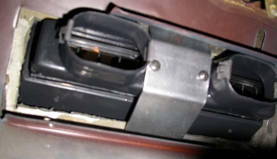 NOTE: DRIVERS AND PASSENGER LOUVERS ARE THE SAME FROM 1969-76 Locate template for the passenger side louver. Attach to right side of the glove box.