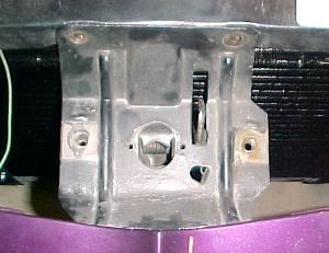 1969-74 NOVA CONDENSER INSTALLATION Remove the hood latch assembly. Retain original hardware.