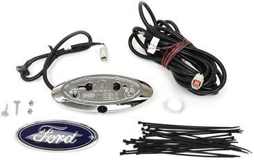 Rear Vision System Tailgate Emblem Camera Aftermarket Display 2009-Current Ford F-150 and 2010-Current Super Duty (Kit part number 1008-6509) Kit Contents: Tailgate Emblem Mount with Camera Chassis