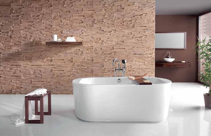 010 Free standing oval bathtub with surround panel