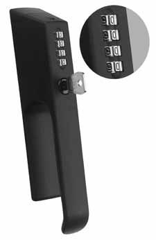 Net Series Combination L-Handle Combination L-Handle fits Net Series cabinet doors. The 4-digit combination lock with master key override can easily be changed.