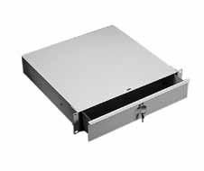 Rack-Angle Mounted Drawer Shelves for Open Frame Racks and Cabinets H (mm) H (in.) Fits Rack Width Rack Units P19DR1US 43 1.69 19 in. 1 P19DR2US 88 3.47 19 in. 2 P19DR3US 132 5.20 19 in.