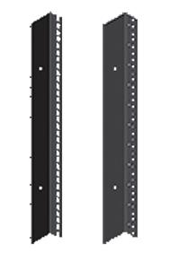 General Accessories 19-in. and 23-in. Rack Angles Made of 14 gauge steel with square holes or 12 gauge steel with -32 tapped holes. Provides 19- or 23-in. rack spacing depending on frame width.