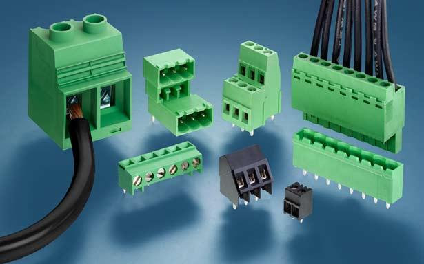Quick Reference Guide Euro Style terminal block connectors feature various wire termination methods including rising cage clamp, wire protector, spring, IDC and crimp snap.