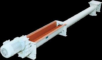 Function Feeding poorly flowing or packing materials (flour, derivatives and mineral additives, cereals, coarse powders, fine powders, mash, bran) Applications SU Single Shaft Screw Feeders are