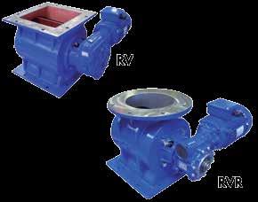 RV-RVR Drop-Through Rotary Valves 21 Description RV Drop-Through Rotary Valves consist of a tubular cast iron or stainless steel casing, a horizontally mounted rotor with a certain number of V-shaped