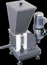 Weigh feeding is possible thanks to the combination with scales having an off-centre load cell which assesses any variation in weigth in time adjusting the feed rate by varying the speed of both