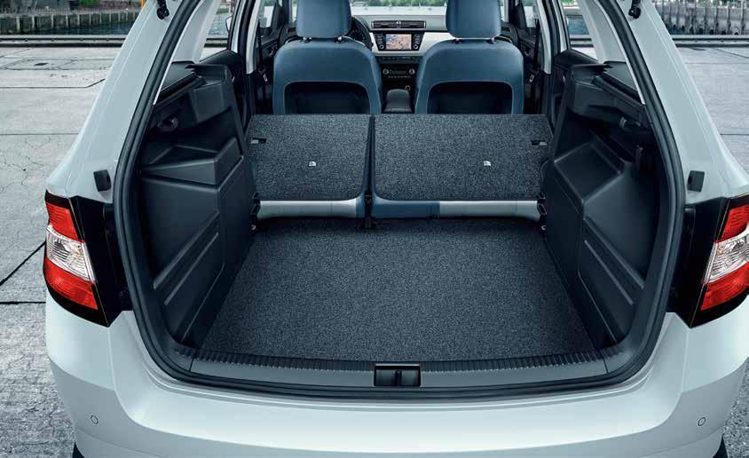 SPACE Store it. Hang it. Lock it. The FABIA's clever design allows storage solutions and capacity to be maximised. CAPACITY Hidden within the FABIA's clever design is exceptional luggage space.
