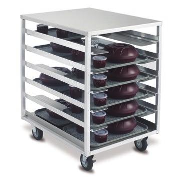 Prod No Description Capacity L x D x H Pack Heavy Duty Open Aluminum Tray Delivery Carts DXDHOR12UP Tray Cart with Universal Tray Slides 12 25.28" x 32.94" x 38.