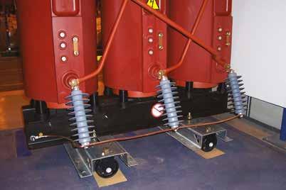 Options and accessories Connection PM105923 High voltage surge arresters If the installation is likely to be subjected to overvoltage of any kind (atmospheric or switching), the transformer must be