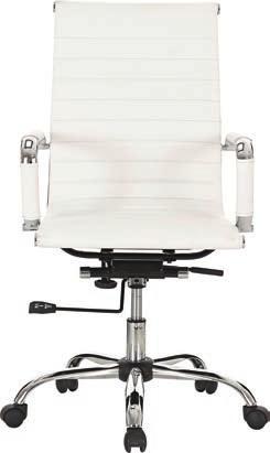 Franklin Executive Chair Classic design with slim-fitting leather-look upholstery Tension adjustment control White OTFRANMBWH (pictured) $19 or more $14ea. Black OTFRANMBBK $19 or more $14ea.