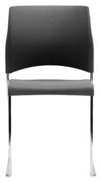 $39 Delta Visitor Chair Durable and stackable Upholstered back and seat on a powdercoated frame