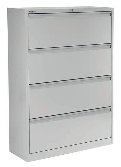Vertical Filing Cabinets Lockable drawers Anti-tilt mechanism Weight capacity per drawer: 30kg Fits foolscap suspension files