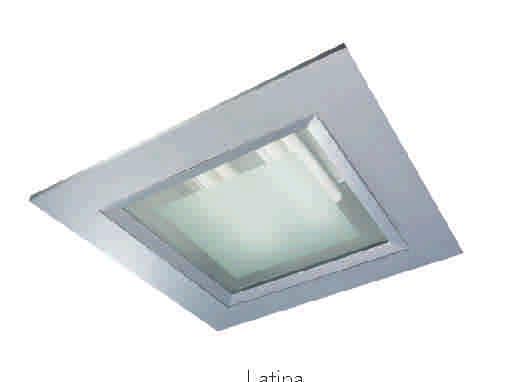 Latina Latina Latina Recess mounted square downlight luminaire suitable for use with PL-C 18/26 W CFL Lamp.