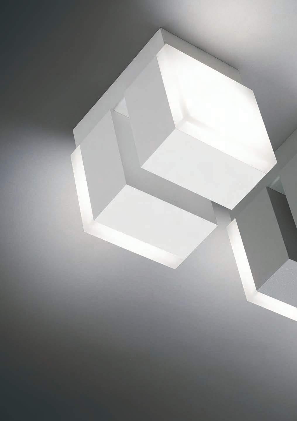 Quba The Quba Wall Lights, sharp design, cutting edge appearance, merges high quality precision engineering with, discreetly etched polycarbonate diffusers.