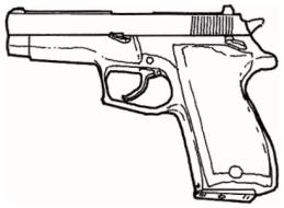 357M (3D6+2) Cost : 180 eb M1911A1-based design built for firing the rimmed.357 magnum load.