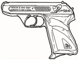 22LR (1D6+1) Cost : 140 eb Length : 16 cm A small pistol from