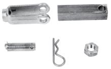 6 Tandem Large Capacity LC Quantity Part No. 1 331-671 B-70 C. A. B. D. Clevis and Components for Frame Mounting. Forged Steel Clevis, 2 in. long (A) 1 331-653 5/8" Square Steel Clevis, 2.6 in.