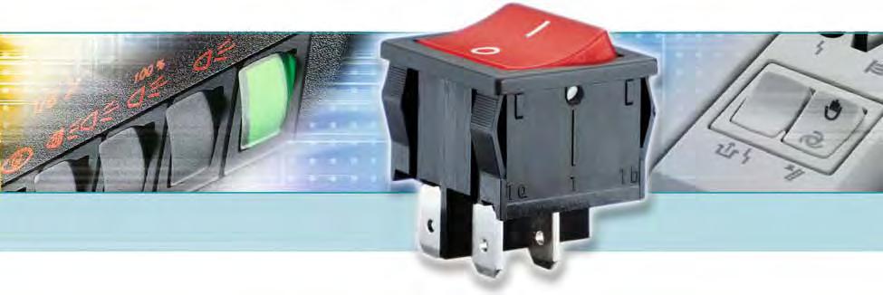 TO 1 (4) A 50 V AC ROCKER SWITCHES PRODUCT FEATURES 100 million times proven switching principle High, fl exible design variety Excellent actuating characteristic Illuminated and non-illuminated
