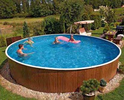 S AZURO model: 402 DL Advantages of Azuro De Lue pools > User friendly packaging - all in one bo > High quality with wood colour finish, thickness 0.4 mm > Swirl 0.