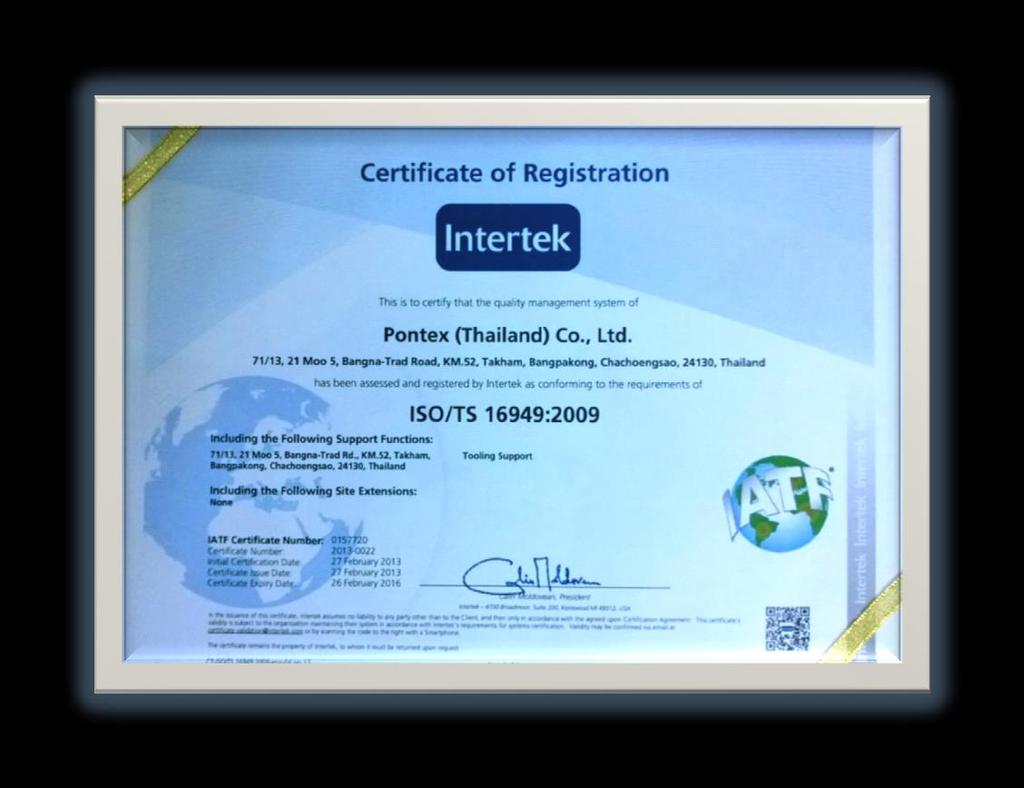 Company s ISO Certificates Company