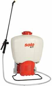 417 ECONOMY SPRAYER Impressive spray performance with 12 V pump. Maintenance free 12 V lead-gel battery, fully charges in 5 hours. 6.6 Gal translucent formula tank.