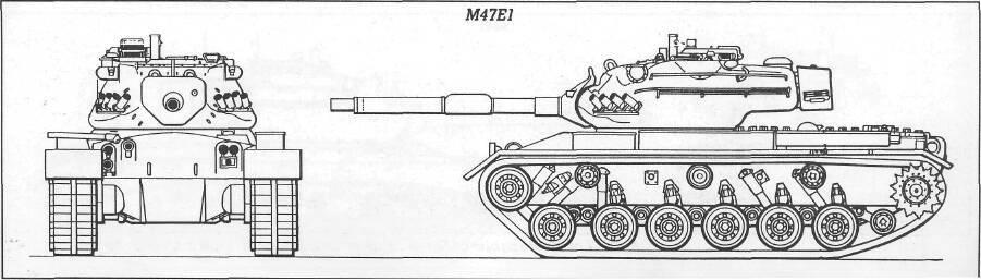 Specification: First prototype: M47 none; M47M 1969 First production: M47 1950-1953 (8576 built); M47M 1973-75 (547 conversions) Current users: M47 - Greece (reserve), South Korea, Portugal, Turkey