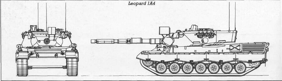 Krauss - Maffei Leopard 1A4 to 1A5 Series Germarry The Leopard 1A4 was the last production model of the Leopard 1 series and is virtually the same as the Leopard 1 A3 but with a computerised fire