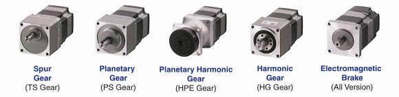 Step - Geared Motors Non-backlash types Low Backlash types Available frame sizes: 0.79 in. (20 mm) 1.10 in. (28 mm) 1.