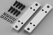 Mounting Plate (Applicable product: EZA Series) This plate is provided so that the EZA Series Cylinder can be installed and secured with screws mounted from above.