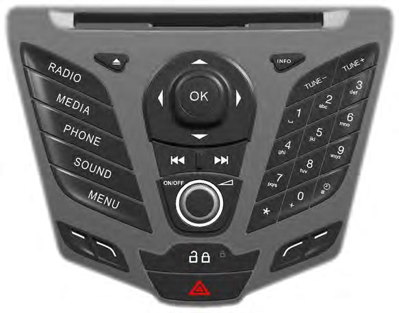 Audio System AUDIO UNIT - VEHICLES WITH: AM/FM/CD/SYNC WARNING: Driving while distracted can result in loss of vehicle control, crash and injury.