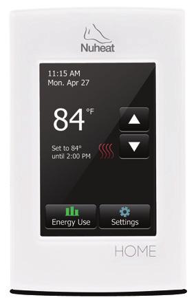 5 Color touchscreen Energy usage monitor 7-day programmability Dual-voltage (120 V & 240 V) ELEMENT Non-Programmable Floor Heating Thermostat Manual