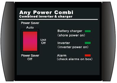 Note: The minimum power of load to take inverter out of sleep mode (Power Saver On) is 25 Watts.